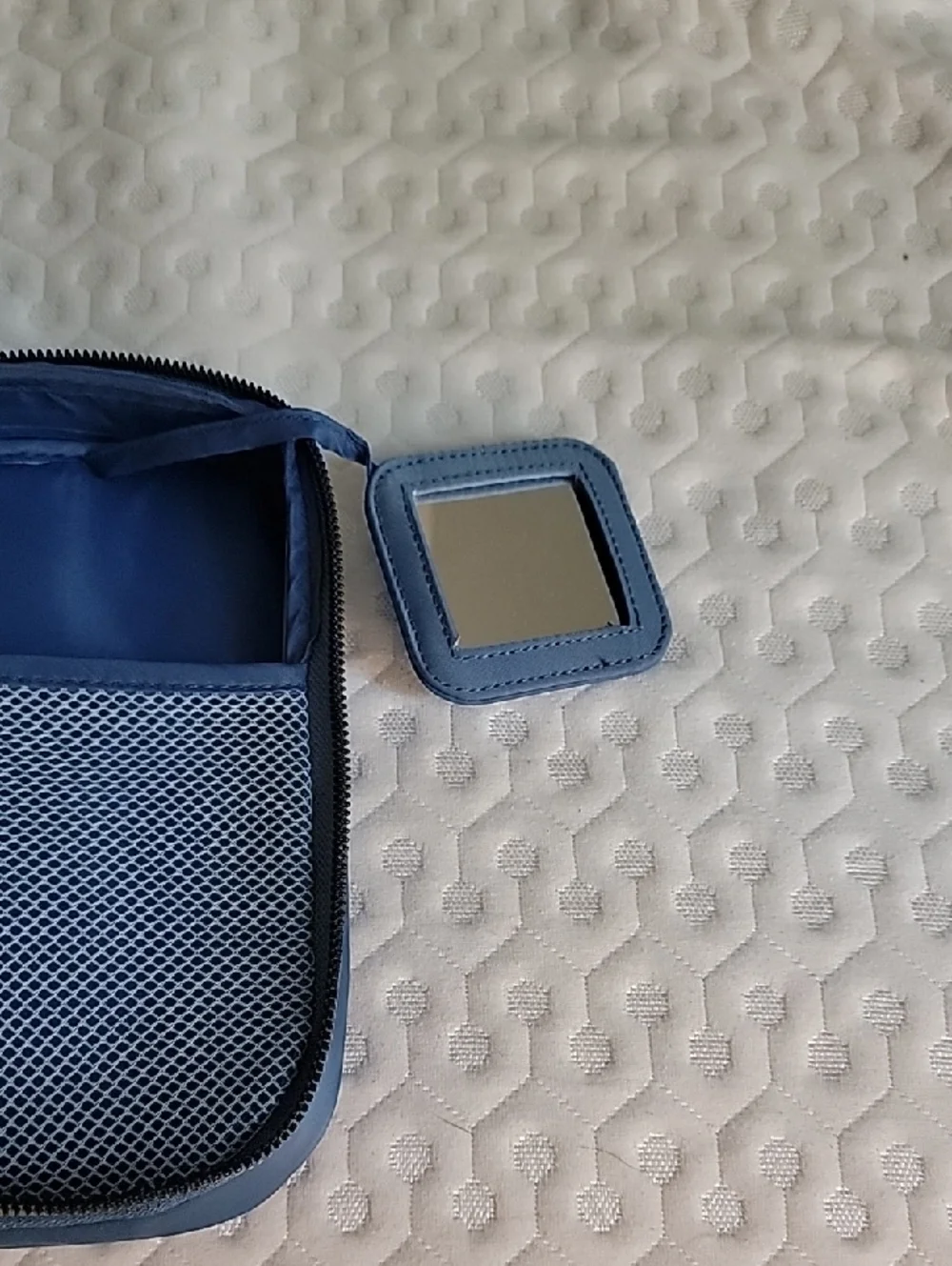 Life Is Good Slate Blue Double Compartment Cosmetic Pouch